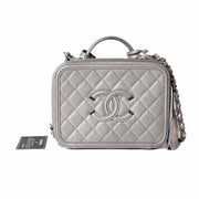 Chanel Silver Vanity Box Bag